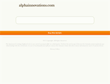 Tablet Screenshot of alphainnovations.com
